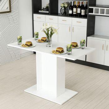 Mesa De Comedor Galten Para 4 Personas Aglomerado 75 X 120 X 60 Cm Blanco [en.casa]