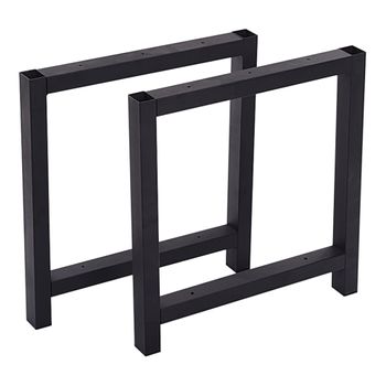 Juego De 2 Patas De Banco Mønacero 43 X 45 Cm Negro Mate [en.casa]