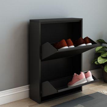 Zapatero 50 Pares Negro Mueble Organizador De Zapatos Mueble Shoe Rack 10  Baldas con Ofertas en Carrefour