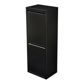 Mueble Con 2 Cubos De Basura Sollentuna De 28 L Metal Plástico 93 X 33 X 25 Cm Negro [en.casa]