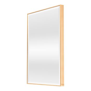 Espejo De Pared Novoli Rectangular Con Ganchos Plástico 72 X 52 Cm - Dorado [en.casa]