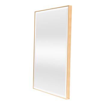 Espejo De Pared Novoli Rectangular Con Ganchos Plástico 92 X 62 Cm - Dorado [en.casa]