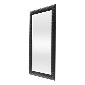 Espejo De Pared Ocre Rectangular Con Ganchos Plástico 114 X 64 Cm - Negro [en.casa]