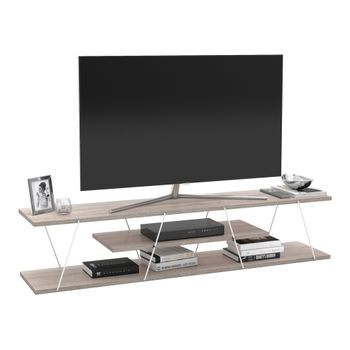 Mueble Tv Assens Aglomerado 40 X 160 X 31 Cm Roble / Negro [en.casa] con  Ofertas en Carrefour