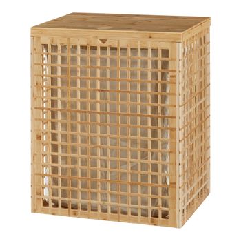 Mueble De Pared Para Baño Borlänge Puertas Enrejadas Bambú 66 X 62 X 20 Cm  Natural [en.casa] con Ofertas en Carrefour