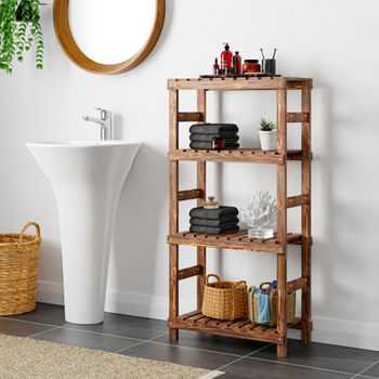 Estanterias De Baño De Madera Fácil Montaje De Mdf 37x33x110 Cm con Ofertas  en Carrefour