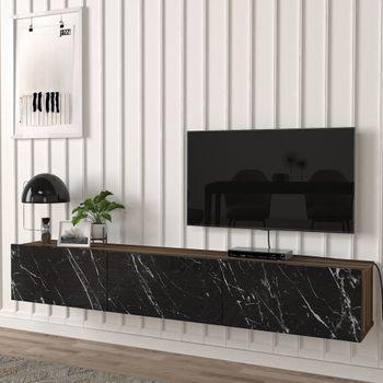 Mueble Tv Assens Aglomerado 40 X 160 X 31 Cm Roble / Negro [en.casa] con  Ofertas en Carrefour