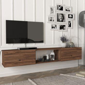 Mueble Tv Assens Aglomerado 40 X 160 X 31 Cm Roble / Negro [en.casa] con  Ofertas en Carrefour