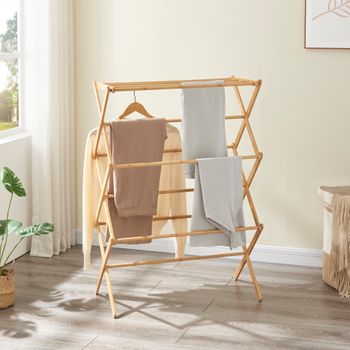 Cesto De Ropa Sucia Vimmerby Bolsa De Tela Extraíble 48l / Compartimento  Bambú 64x53x39 Cm - Natural Y Beige [en.casa] con Ofertas en Carrefour