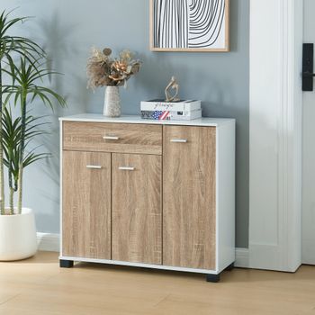 Mueble Zapatero Alto Bilbao 2 Puertas Color Blanco, Mueble Auxiliar, 60 Cm ( ancho) 35 Cm (profundo) 170 Cm (altura) con Ofertas en Carrefour