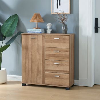 Mueble Zapatero De Melamina De Madera Homcom 80x30x80 Cm-natural con  Ofertas en Carrefour