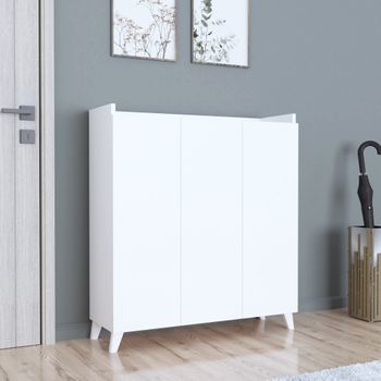 Mueble Recibidor Con Cajón Y Espejo Incluido Moderno Color Blanco Y Roble  75x29 Cm con Ofertas en Carrefour