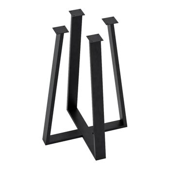 Soporte Para Mesa De Comedor Kemijärvi Acero 72x50x50cm - Negro [en.casa]