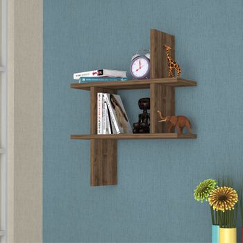 Estantería De Pared Halden Aglomerado 50x15x50 Cm - Roble Oscuro [en.casa]