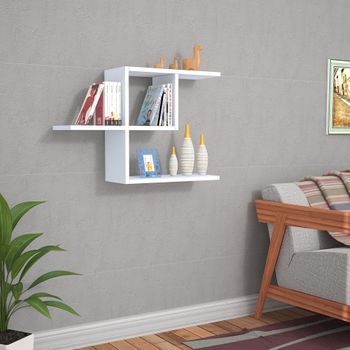 Estantería De Pared Hadsel Aglomerado 75x22x50cm - Blanco [en.casa]