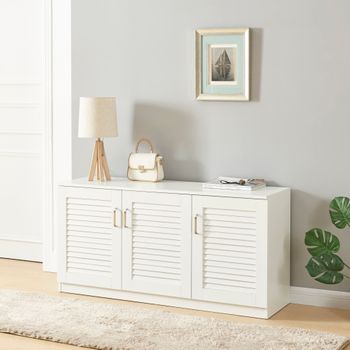 Zapatero Blanco 2 Trampones Fiano Nórdico Moderno Mueble Recibidor Entrada  Pasillo 80x92x24 Cm con Ofertas en Carrefour