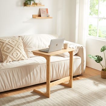 Mesa Para Portátil Hægebostad Bambú 65x60x40cm - Natural [en.casa]