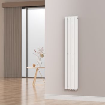 Radiador De Panel Nore De Diseño Doble Capa Plano Acero 160x30 Cm - Blanco  [neu.haus]