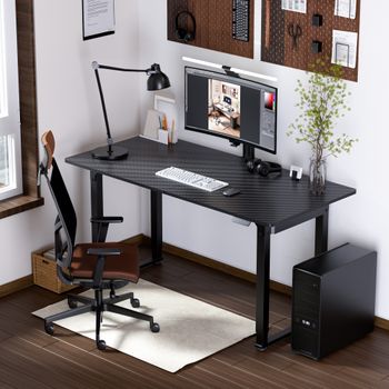 Escritorio Kirkkonummi Regulable En Altura Aglomerado 160x75cm - Negro [pro.tec]