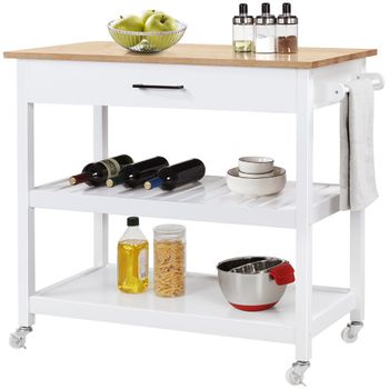 Carrito De Cocina Servicio Con Ruedas Múltifuncional 101x51x92con