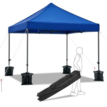 Carpa Plegable 3x3 Para Exterior Camping Altura Ajustable 323-341cm