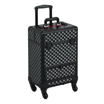 Maletín Trolley De Maquillaje 34,5 X 24 X 55 Cm Negro