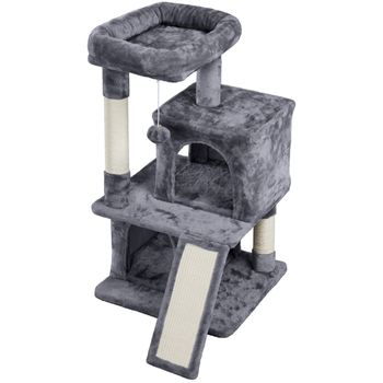 Arbol Rascador Para Gatos De Terciopelo Y Cuerda Cubo 30,5x30,5x48 Cm con  Ofertas en Carrefour