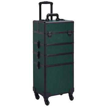 Maletín Trolley De Maquillaje 34 X 25,5 X 80 Cm Verde