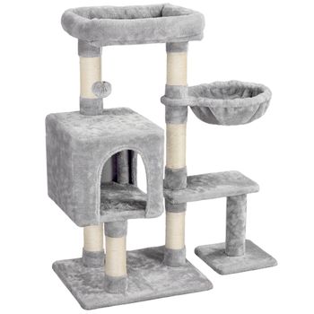 Arbol Rascador Para Gatos De Terciopelo Y Cuerda Cubo 30,5x30,5x48 Cm con  Ofertas en Carrefour