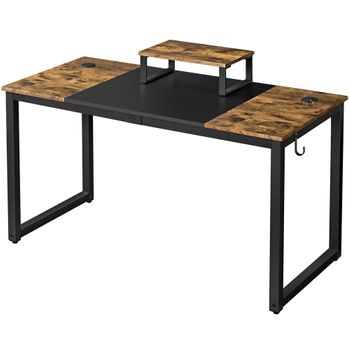 Mesa Escritorio Industrial Para Oficina 140x60x89cm Marrón