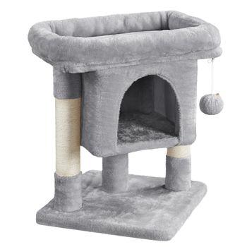 Arbol Rascador Para Gatos De Terciopelo Y Cuerda Cubo 30,5x30,5x48 Cm con  Ofertas en Carrefour