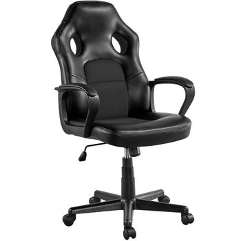 Silla Gaming Ergonómica Giratoria Con Reposabrazos Negro