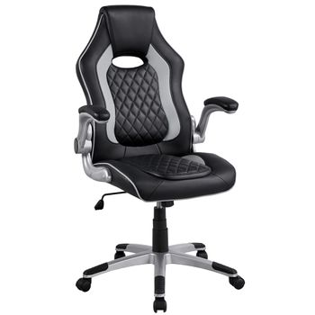 Silla Gaming Ergonómica Con Ruedas Gris 67x63x103,5-113,5cm