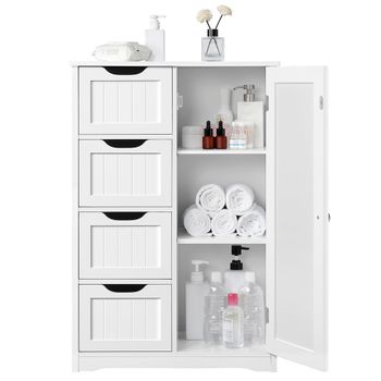 Armario Baño De Suelo Con Cajon Para Cocina56x30x82cm Blanco