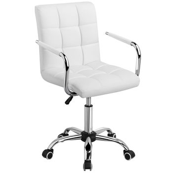 Silla De Escritorio Giratoria Para Oficina Altura Ajustable Blanco con  Ofertas en Carrefour