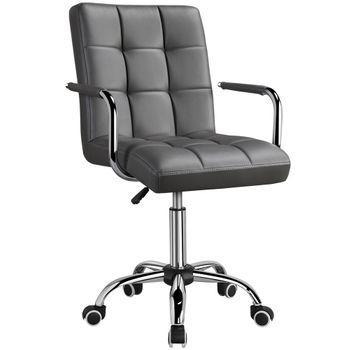 Oferta 79.95 € CashOffice - Silla de Oficina PU, Silla de Escritorio  Giratoria y Regulable en