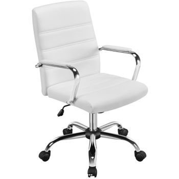 Silla De Escritorio Giratoria Para Oficina Con Respaldo Blanco