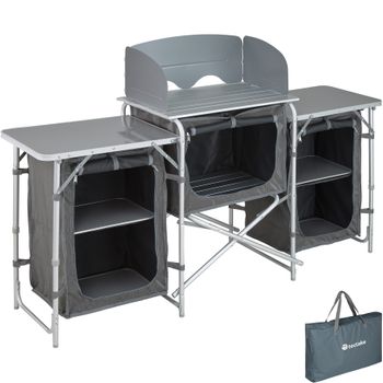 Cocina De Camping 172x52x104cm - Gris