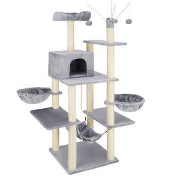 Árbol Rascador Para Gatos Torre Escalador Para 1-3 Gatos 50x50x130cm con  Ofertas en Carrefour