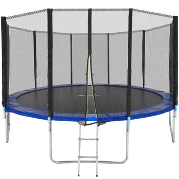 ZONEKIZ Cama Elástica Infantil Ø110 cm Trampolín para Niños de 1-10 Años  con Red de Seguridad Reposabrazos Ajustables para Interior Exterior  Ø140x120-140 cm Amarillo - Conforama