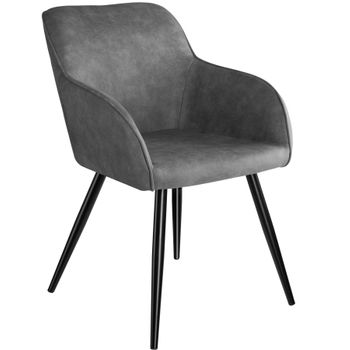 Silla Marilyn Tejido  - Gris/negro