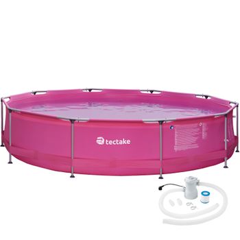 Piscina Desmontable Redonda Con Filtro Depurador Ø 360 X 76 Cm - Rosa