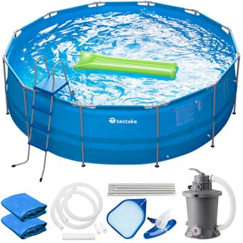 Piscina Desmontable Rectangular Tubular Extra Grande De Pvcde 400x211x81 Cm  con Ofertas en Carrefour