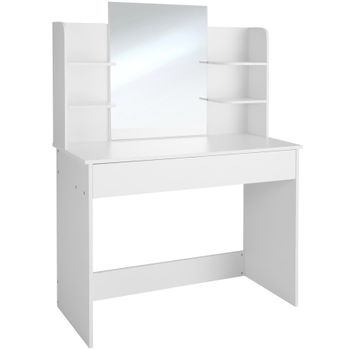 Tocador Con Espejo 90x38x138 Cm Aglomerado Blanco Ecd Germany con Ofertas  en Carrefour