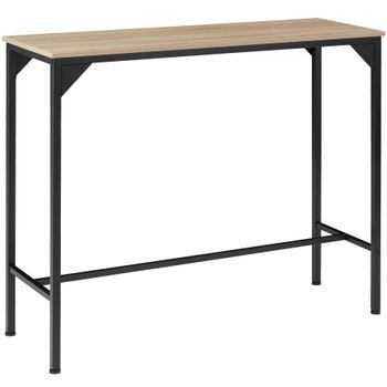 Mesa De Comedor Kerry 120x40x100,5cm - Madera Industrial Clara, Roble Sonoma