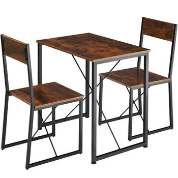 Conjunto De Comedor Margate - Madera Industrial Oscura