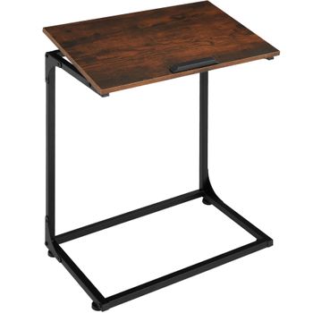 Mesa Auxiliar Para Portátil Ruston 55x35x66,5cm - Madera Industrial Oscura