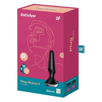 Satisfyer Plug-ilicious 2 Vibrador Negro Negro Bluetooth 1un