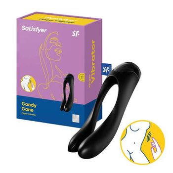 Satisfyer Candy Cane Vibrador Negro Negro 1un