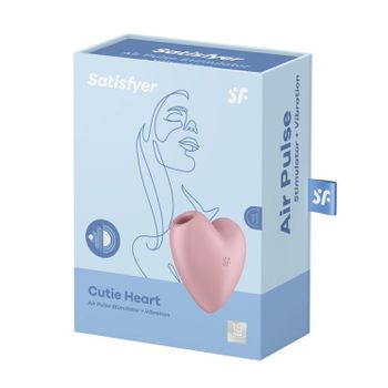 Satisfyer Cutie Heart Estimulador Y Vibrador De Aire Rosa 1un